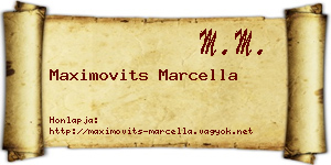 Maximovits Marcella névjegykártya